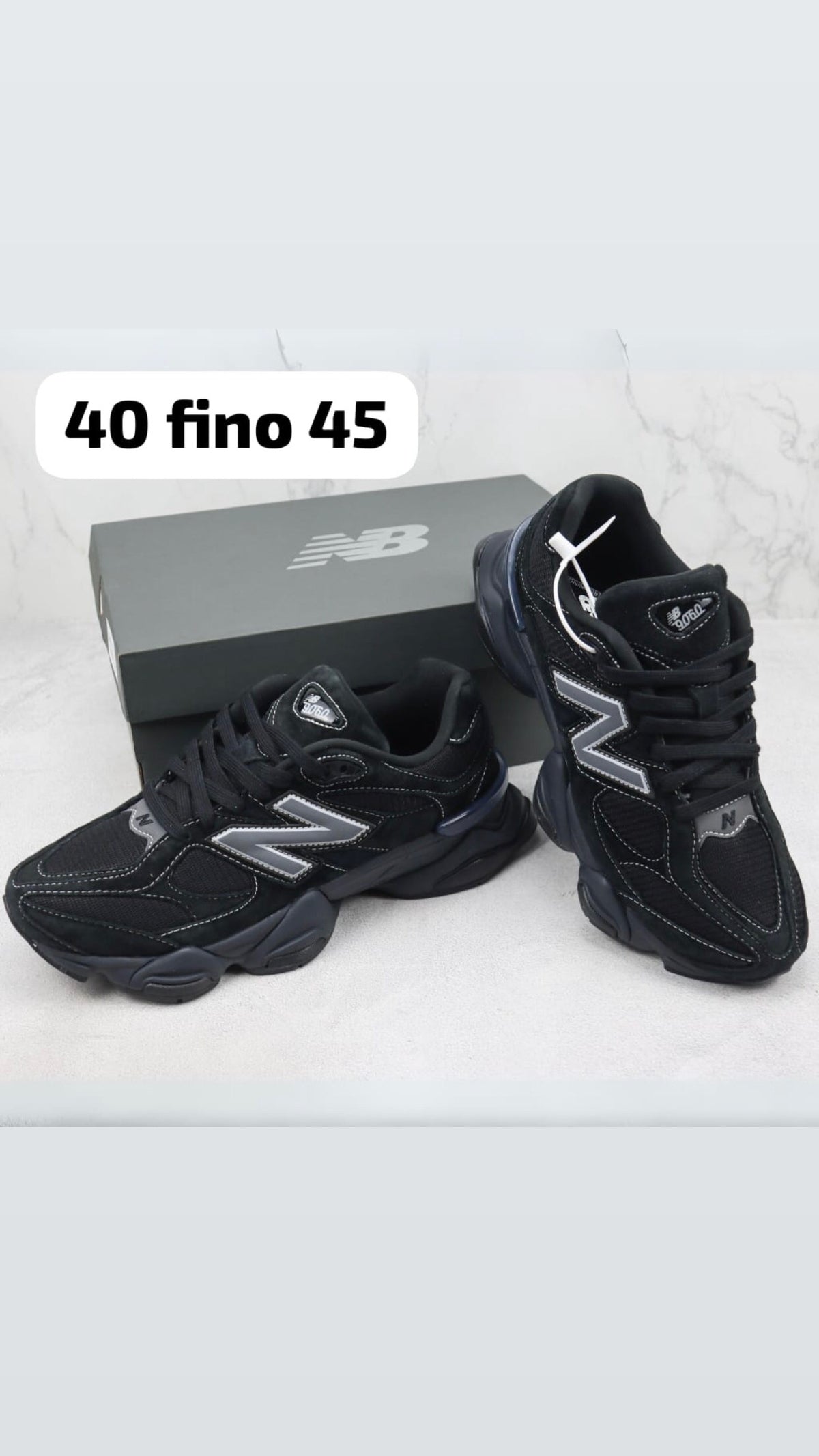 New Balance 9060 Black Sewing